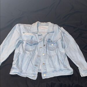 Celebrity Pink Light Blue Jean Jacket